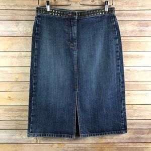 J. Crew Studded Denim Pencil Skirt ✨
